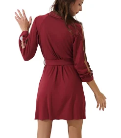LISCA Negligé met lange mouwen Gloriosa red Hot