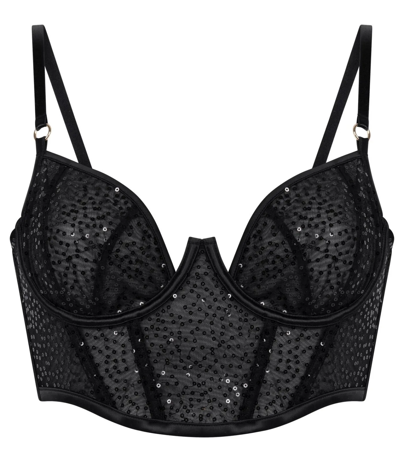 Hunkemöller Niet-voorgevormde longline beugel bh Elle black Best