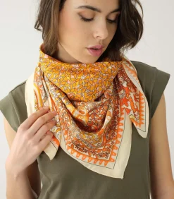 Deeluxe OANA - Gestreepte sjaal orange