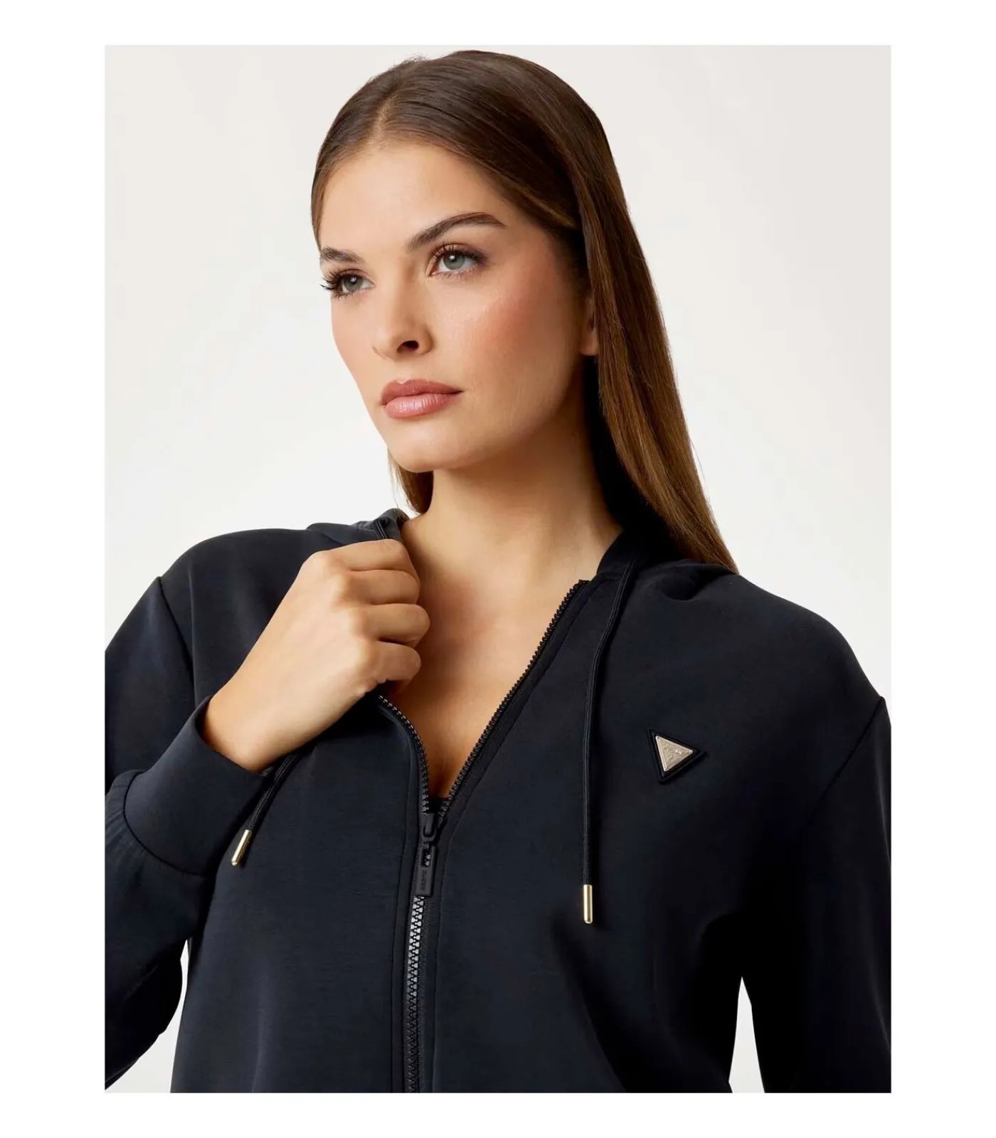 GUESS Olympe Full Zip Hoodie Sweatsh black