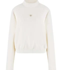 GUESS Olympe High Neck Sweatshirt white Best