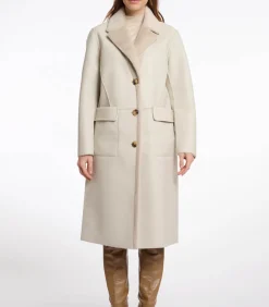 Rino&Pelle Omkeerbare lange jas Berken 44 ivory Sale