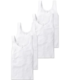 SCHIESSER Onderhemd Cotton Essentials 4P Verpakking van 4 white