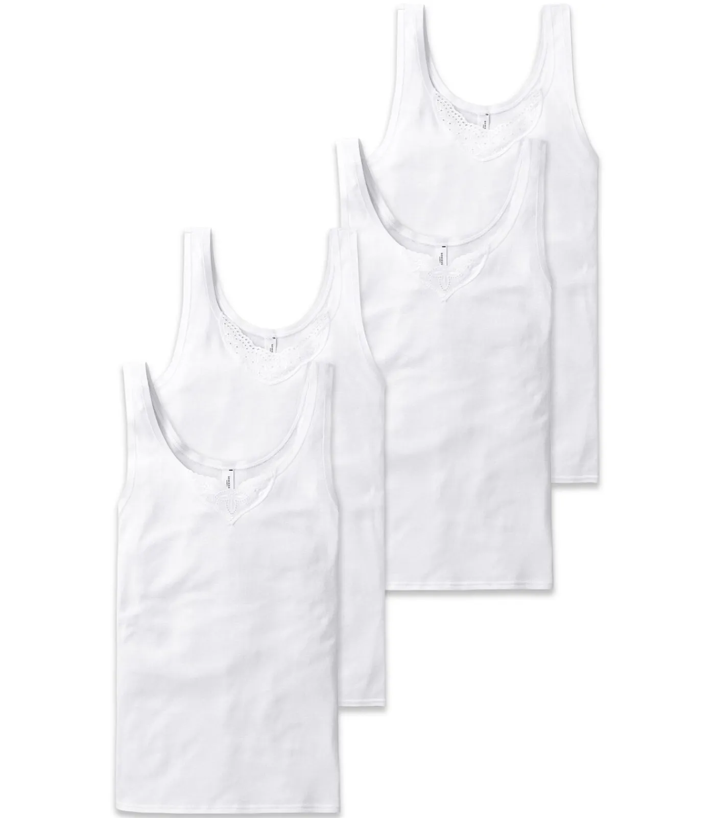SCHIESSER Onderhemd Cotton Essentials 4P Verpakking van 4 white