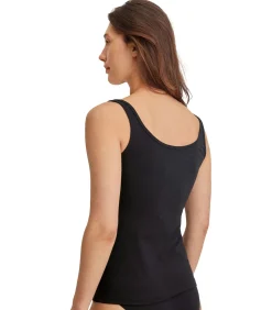 CALIDA Onderhemd Natural Comfort Spaghetti-Top Set van 2 white/black Hot