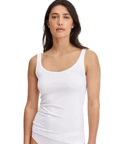 CALIDA Onderhemd Natural Comfort Spaghetti-Top Set van 2 white/black Hot