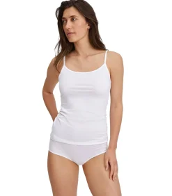 CALIDA Onderhemd Natural Comfort Spaghetti-Top Set van 2 white/black Clearance