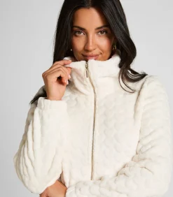 Hunkemöller Onesie met kabelontwerp en rits white Sale