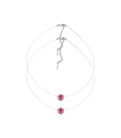 MYC-Paris Onzichtbare hangers - Oostenrijks kristal silver/pink Hot