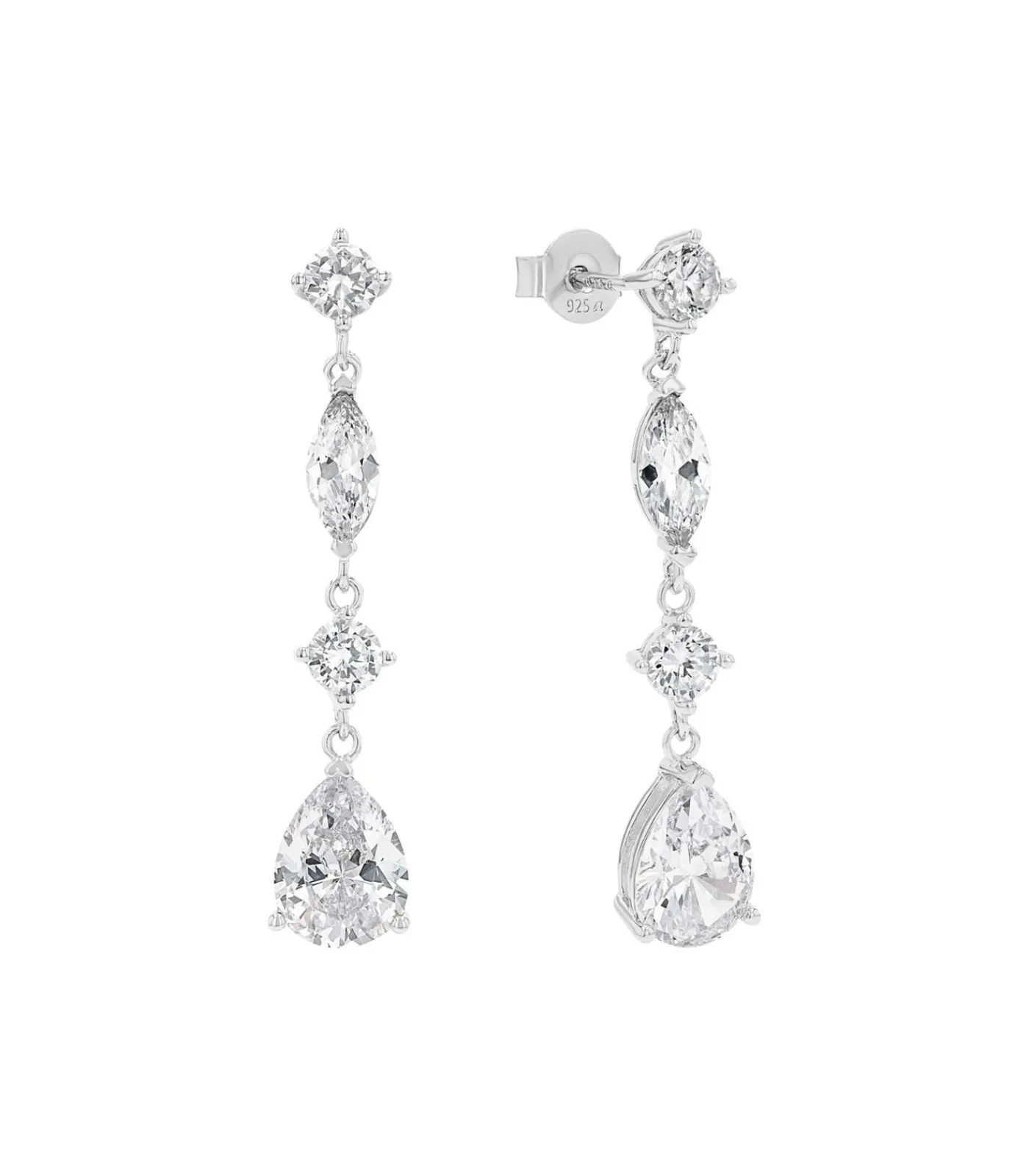 Amor Oorbellen für Damen, 925 Sterling Silber, Zirkonia synth. silver Outlet