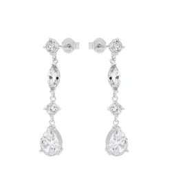 Amor Oorbellen für Damen, 925 Sterling Silber, Zirkonia synth. silver Outlet