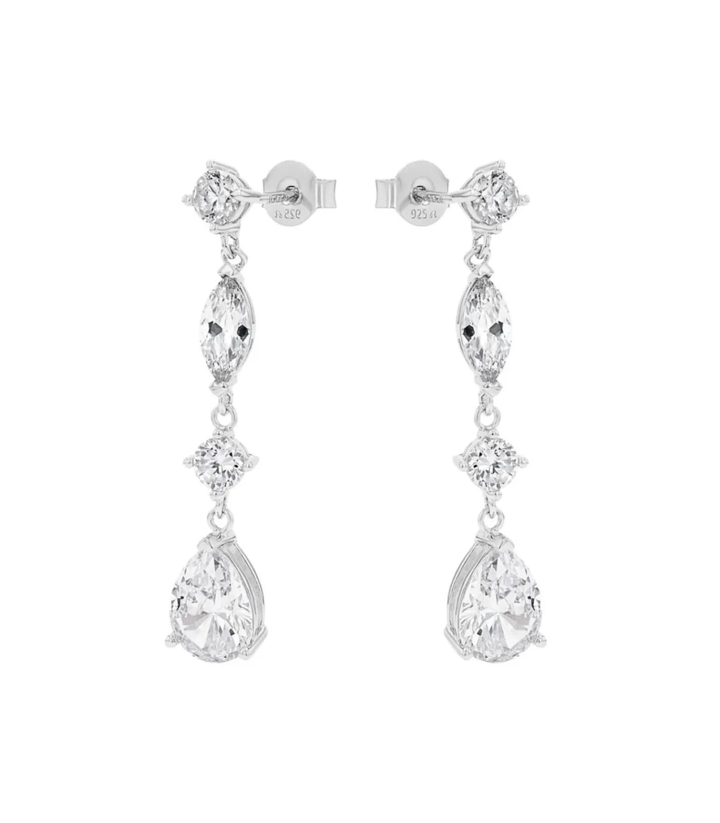 Amor Oorbellen für Damen, 925 Sterling Silber, Zirkonia synth. silver Outlet