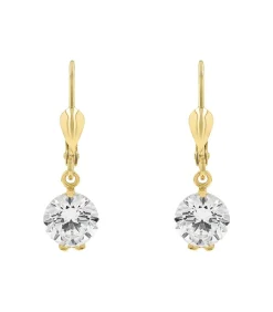Amor Oorbellen für Damen, 375, Zirkonia synth. gold Best