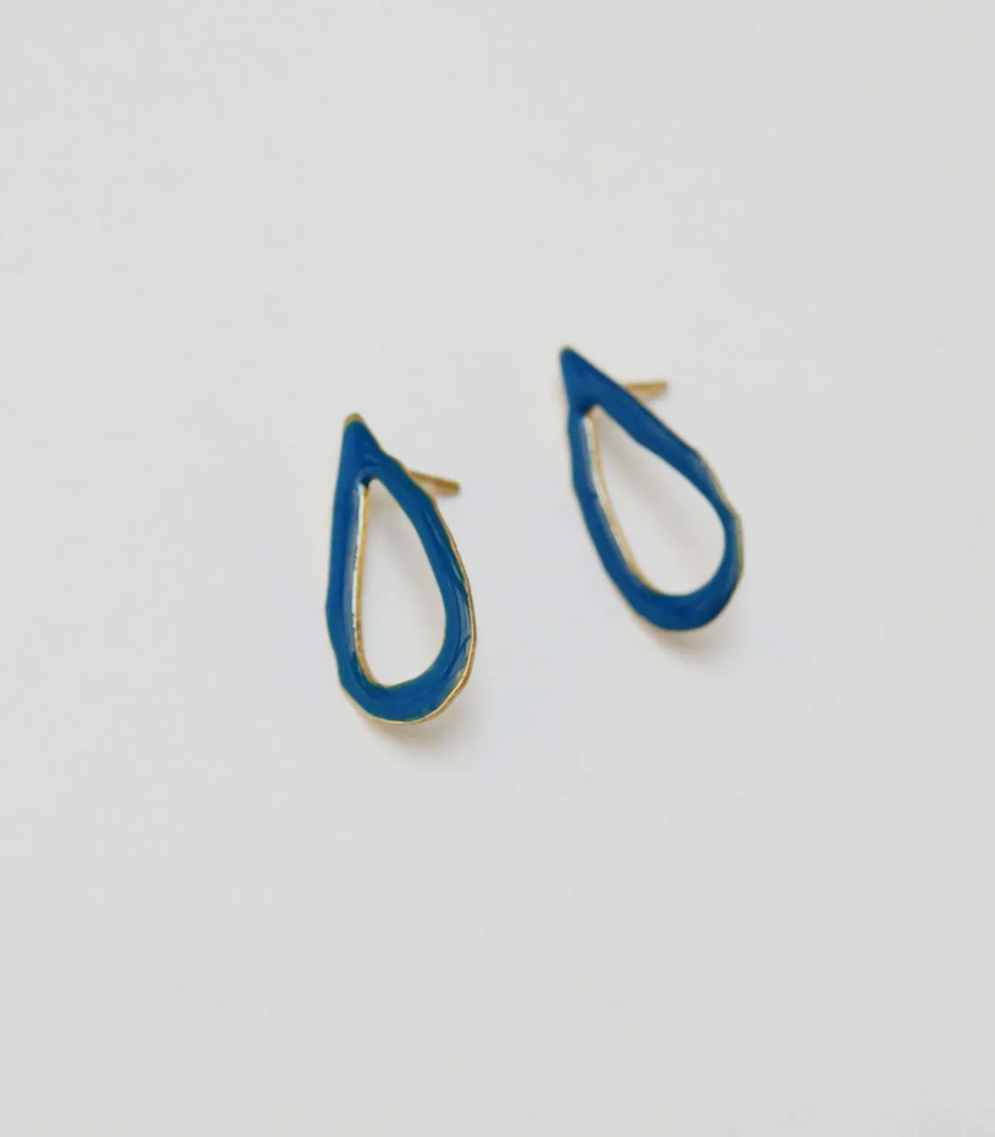 Joidart Oorbellen Miró Jewelry blauwe druppel gold Best