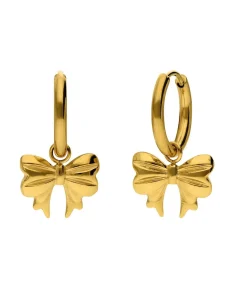 Lucardi Oorbellen Staal gold Discount