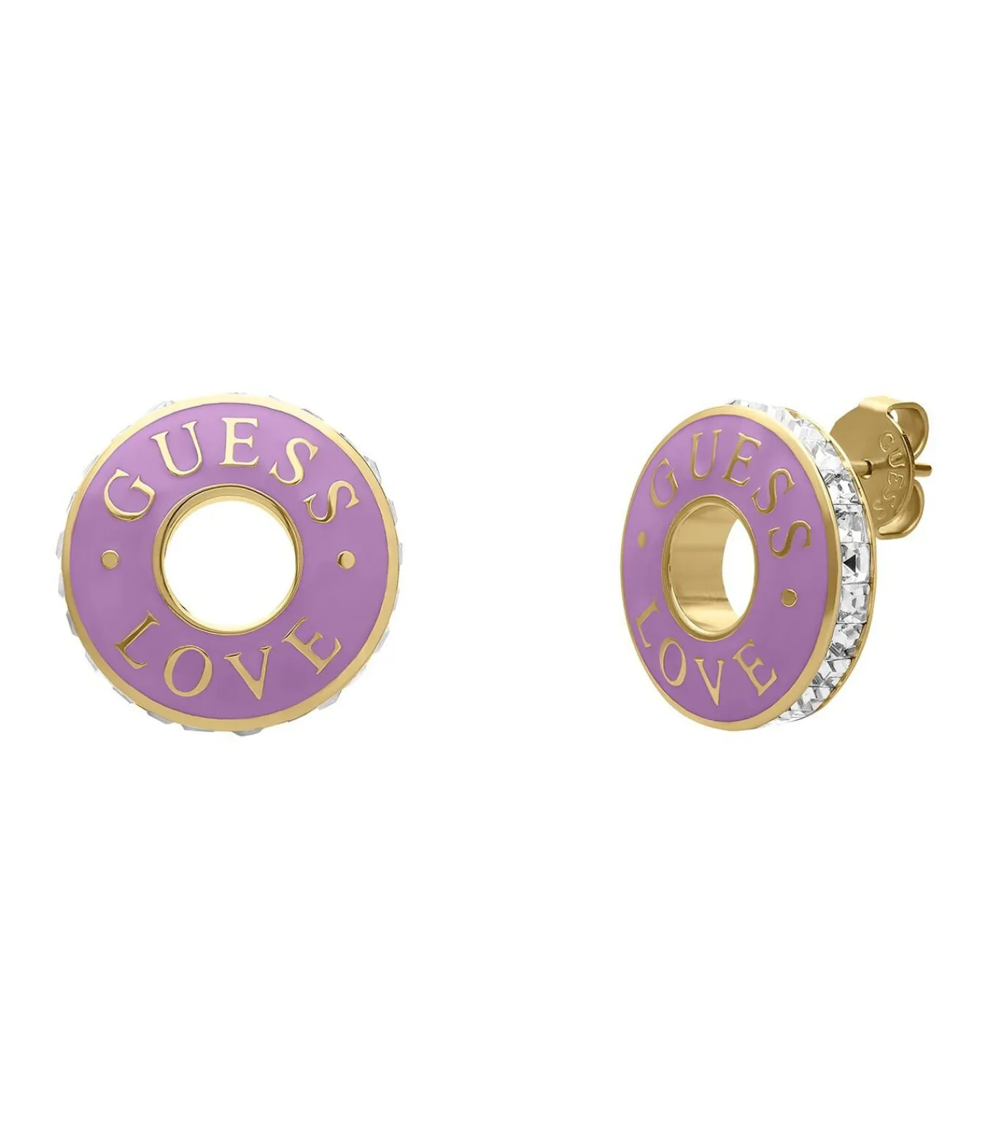 GUESS Oorbellen Staal - Goudkleurig purple Outlet