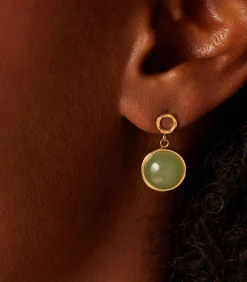 Lucardi Oorbellen Staal - Goudkleurig green Sale