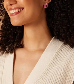 GUESS Oorbellen Staal - Goudkleurig pink Online