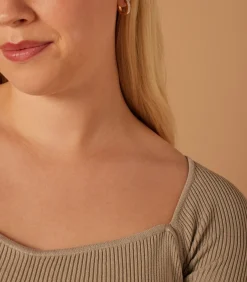 Lucardi Oorbellen Staal - Zilverkleurig gold Discount