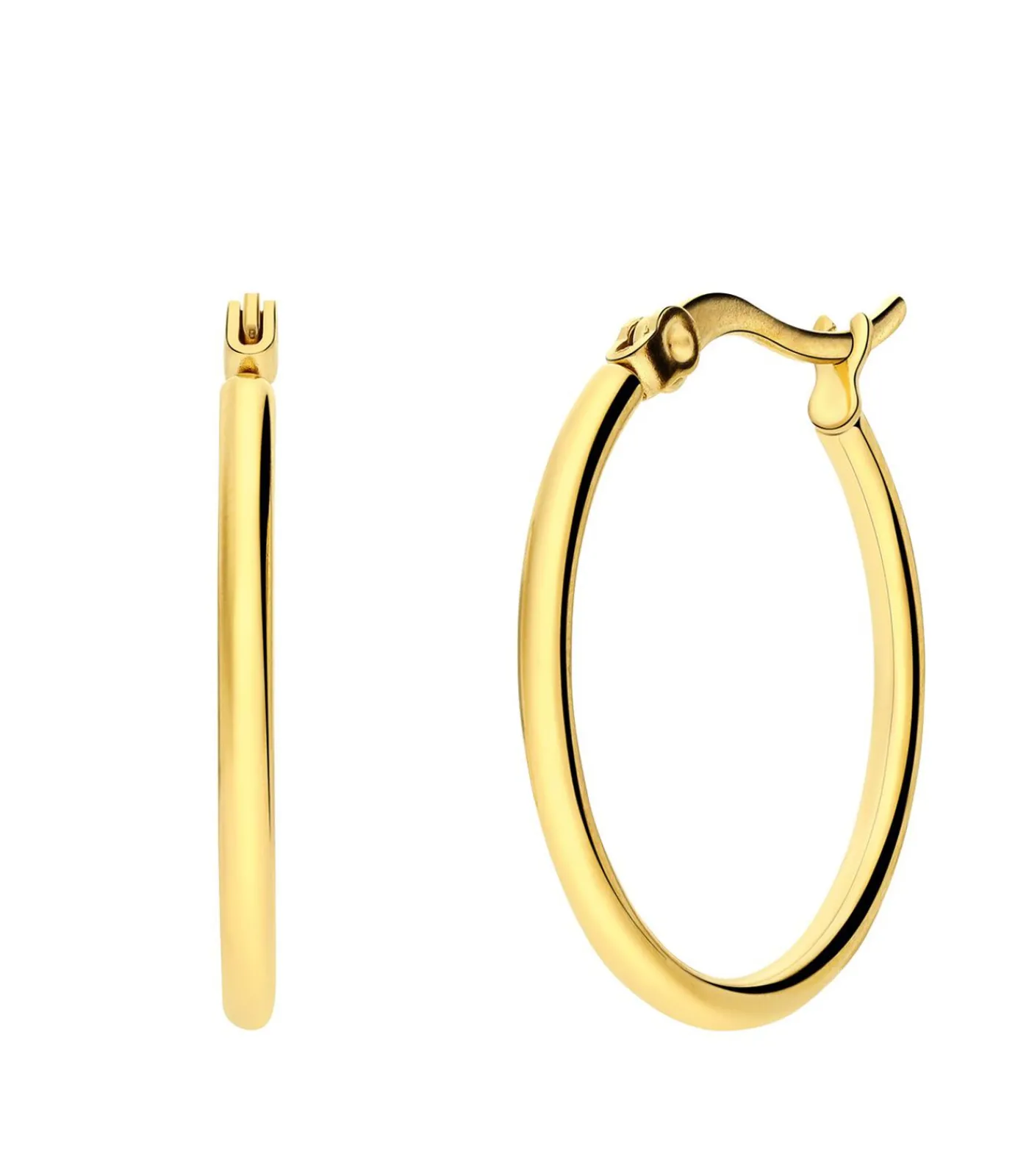 Lucardi Oorbellen Staal - Zilverkleurig gold Sale