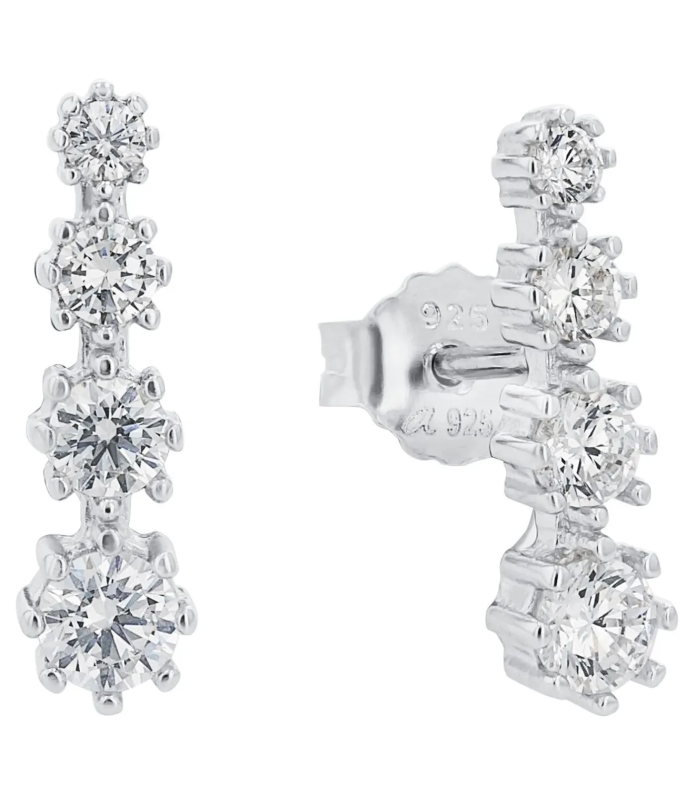 Amor Oorbellen voor dames, 925 Sterling zilver, zirkonia synth. silver Outlet