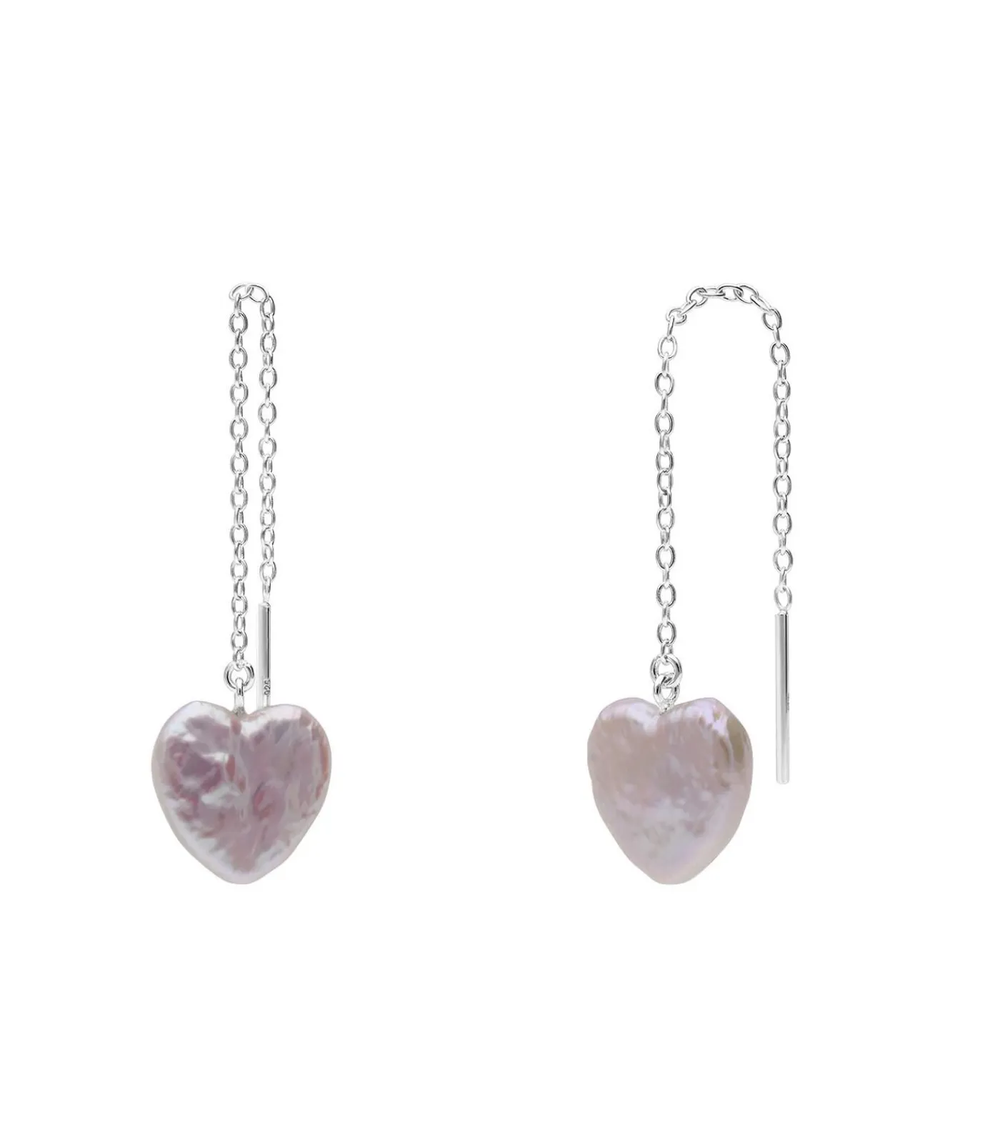 Lucardi Oorbellen Zilver - Hanger met hartjes silver New