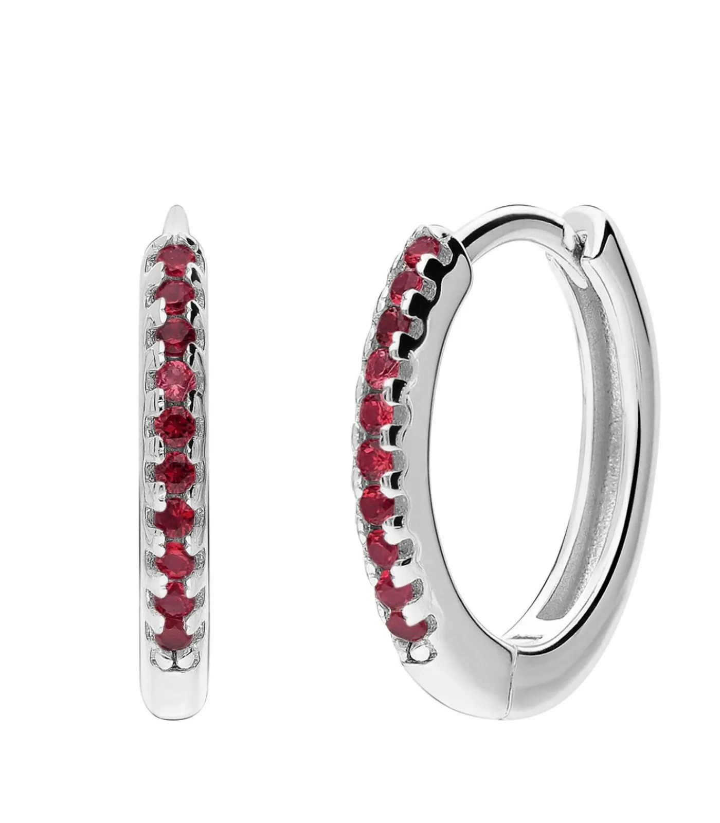 Lucardi Oorbellen Zilver - Zilverkleurig red New