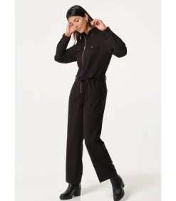 J&JOY Overall met ritssluiting en borstzakken blue Clearance