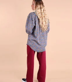 Oxbow Overhemd met print MOSAIC darkGrey Clearance