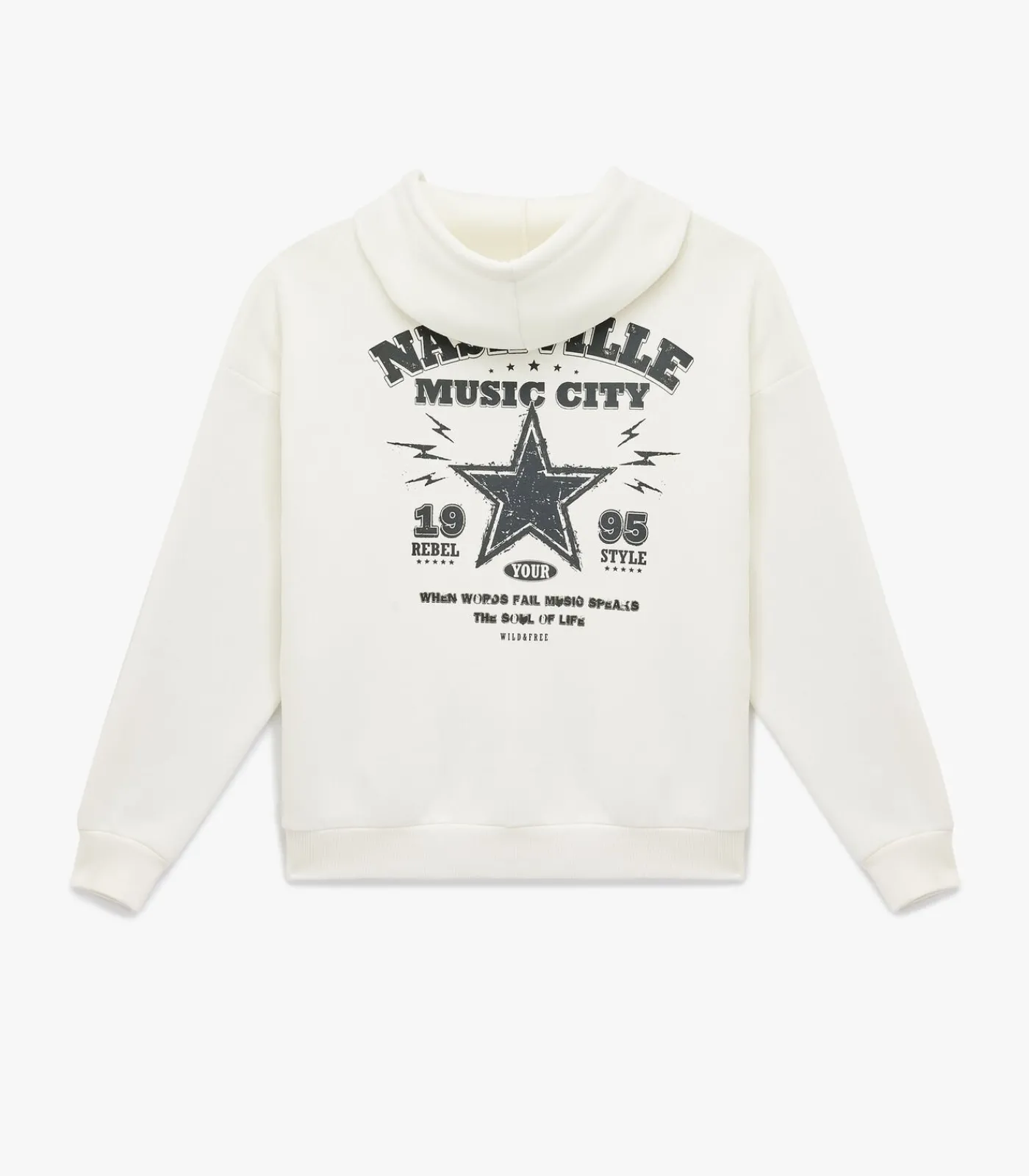 Koton Oversize Sweatshirt Met Kap en Zakdetail white Online