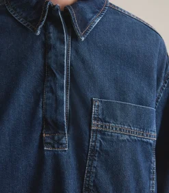 Marc O’Polo DENIM Oversized denim polojurk blue Discount