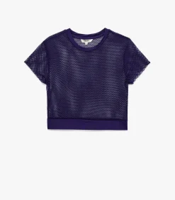Koton Paars Sportief Crop T-shirt met Korte Mouwen purple Hot