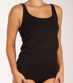 SCHIESSER 2-Pack dames hemden - Organic 95/5 - Basics - Biologisch katoenen vrouwen hemdjes - Onderhemd met brede bandjes black Sale