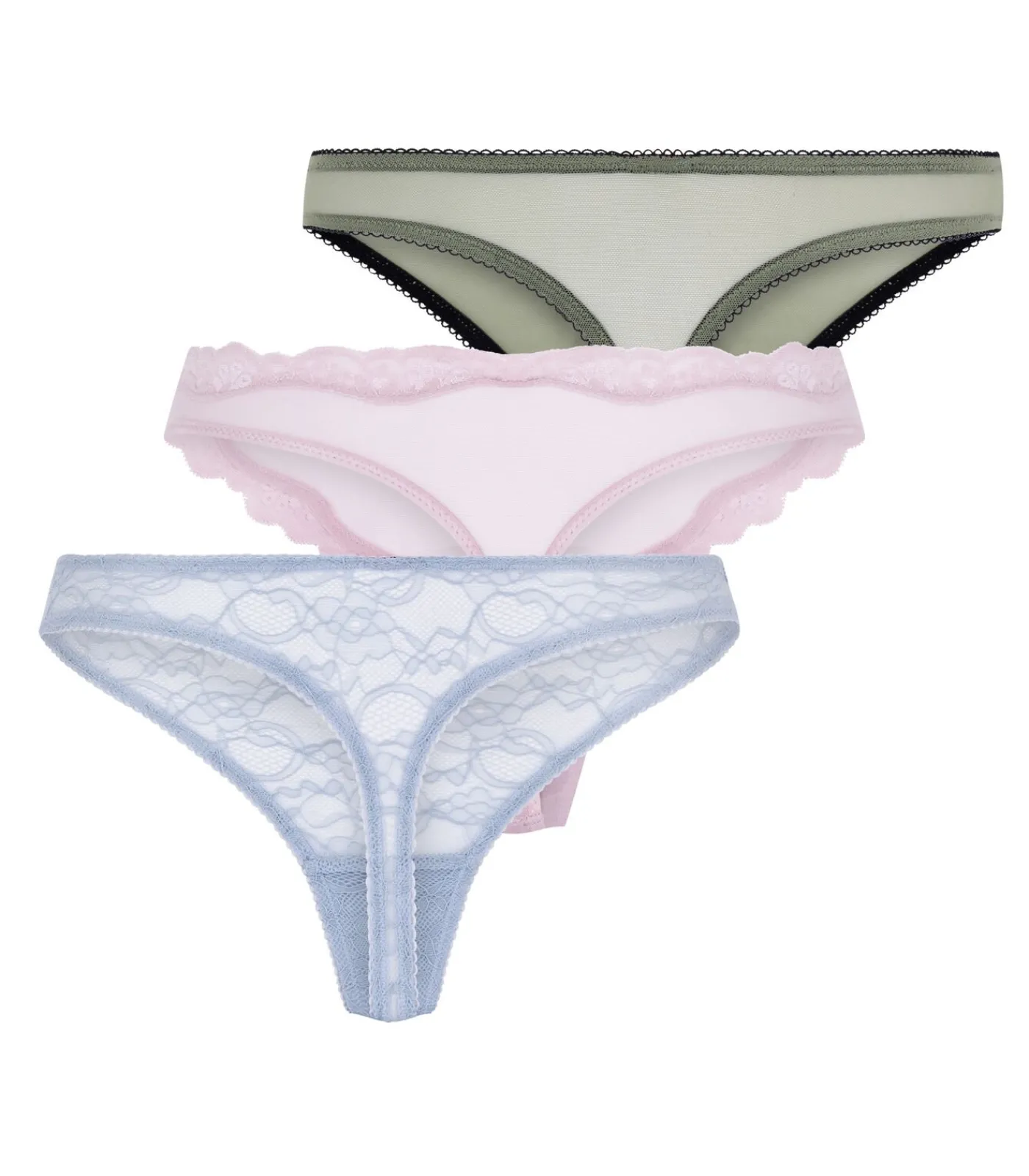 Hunkemöller 3-pack gebloemde strings purple Sale