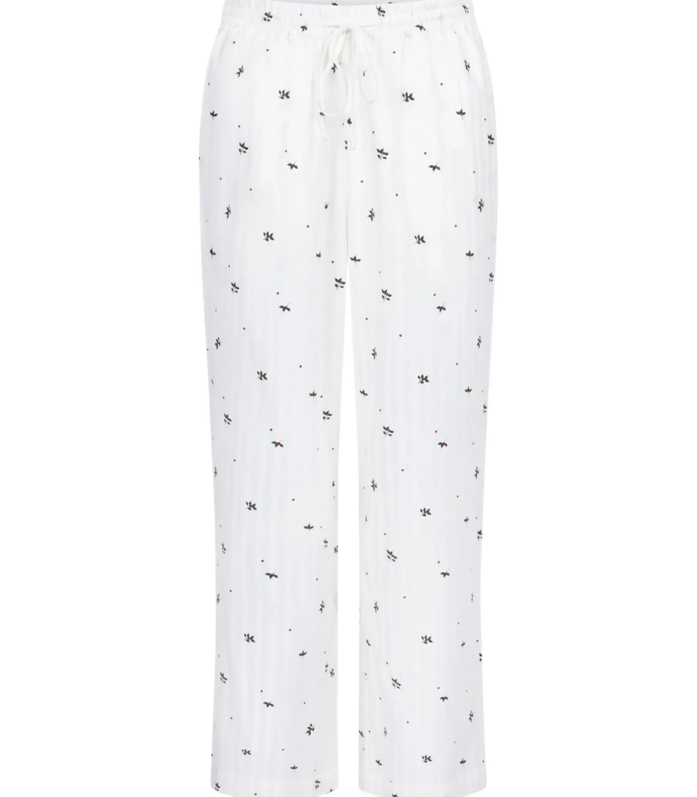 Hunkemöller Petite Pyjamabroek met maretakprint white