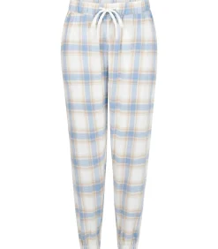 Hunkemöller Petite Pyjamabroek Twill Check blue Hot