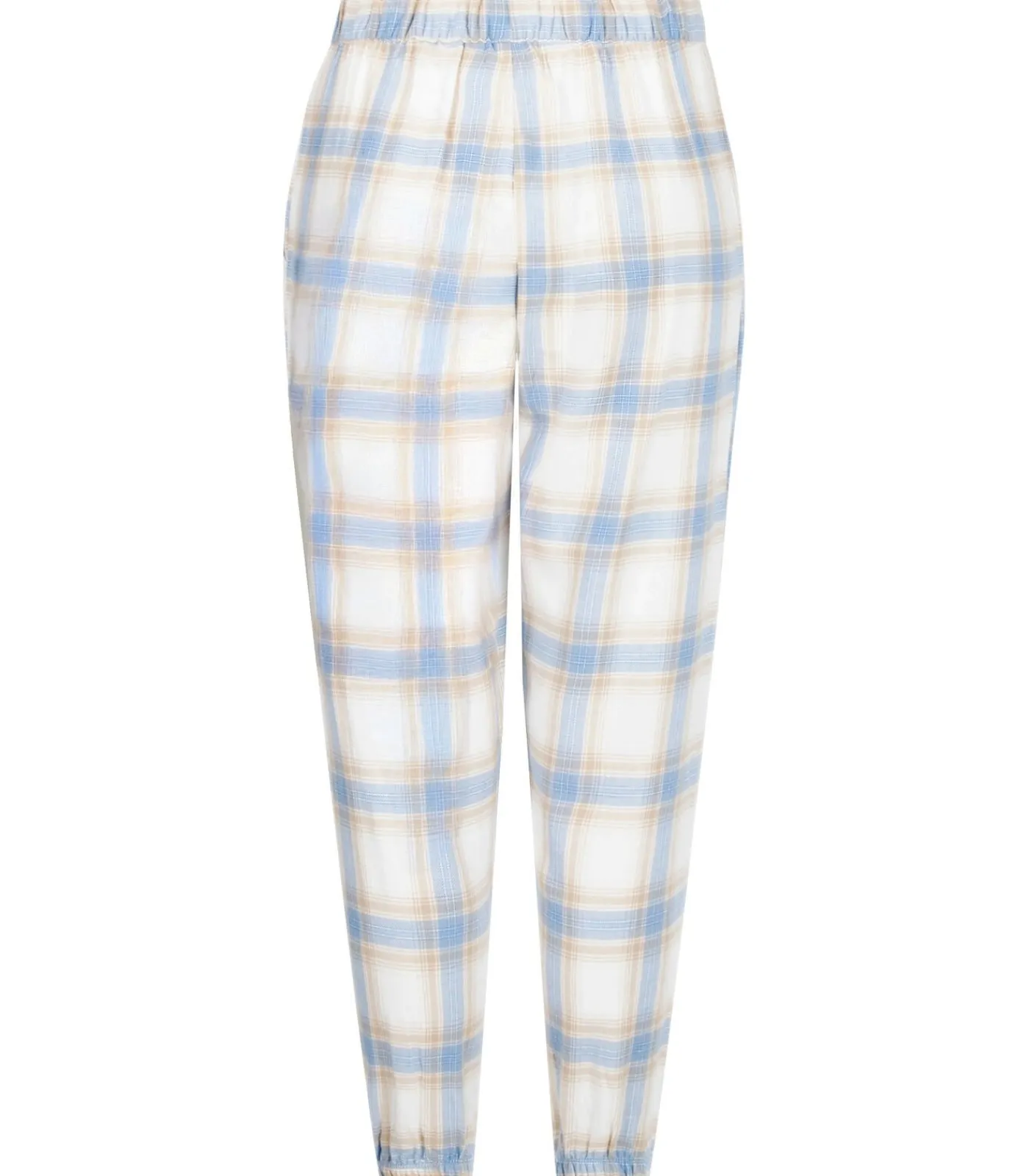 Hunkemöller Petite Pyjamabroek Twill Check blue Hot