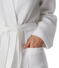 SCHIESSER Piqué - Organic Cotton - badjas white New