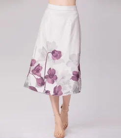 Smart & Joy Plaatsing Trapezerok met bloemenprint creme Sale