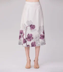 Smart & Joy Plaatsing Trapezerok met bloemenprint creme Sale