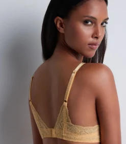 Aubade Plunge beha met beugels in sjaal model Rosessence yellow