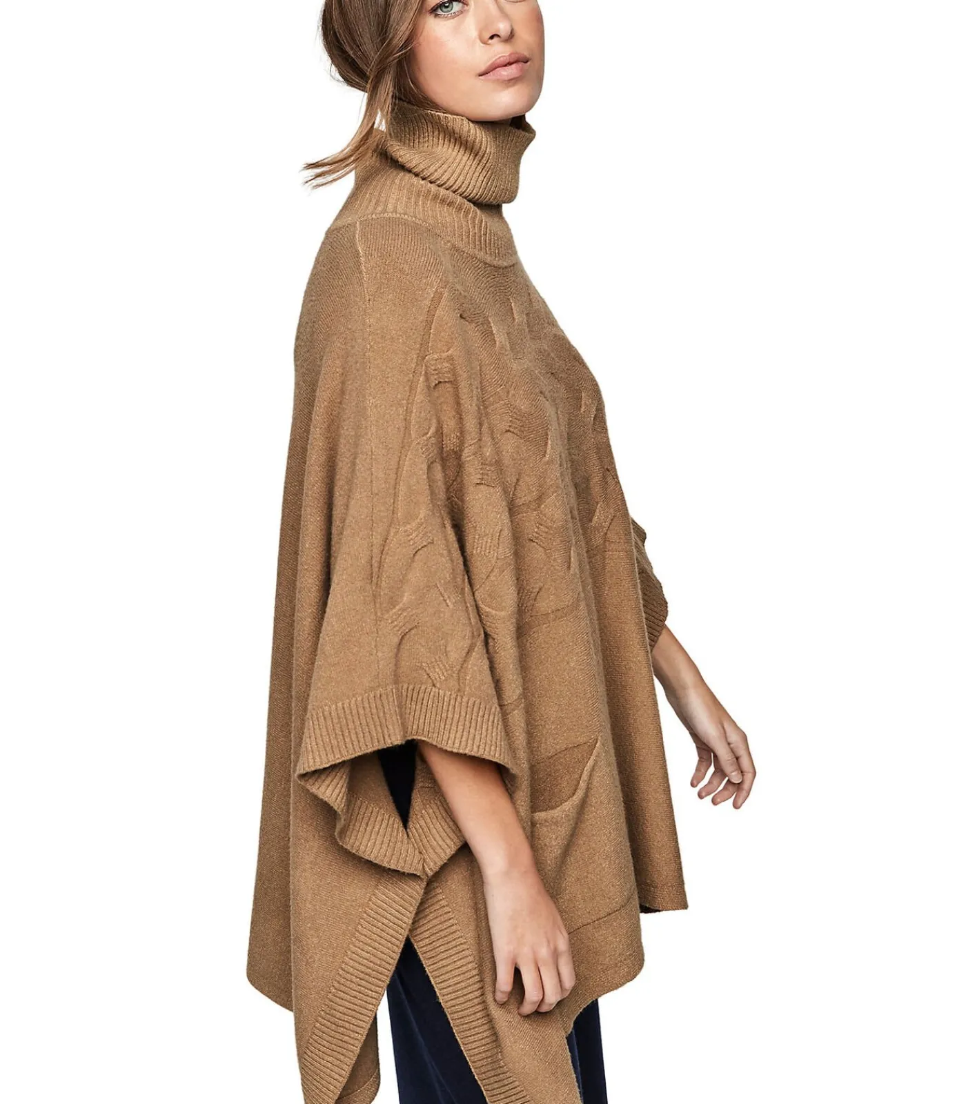SELMARK Poncho met opstaande kraag PC1 STYLE ADD brown Online