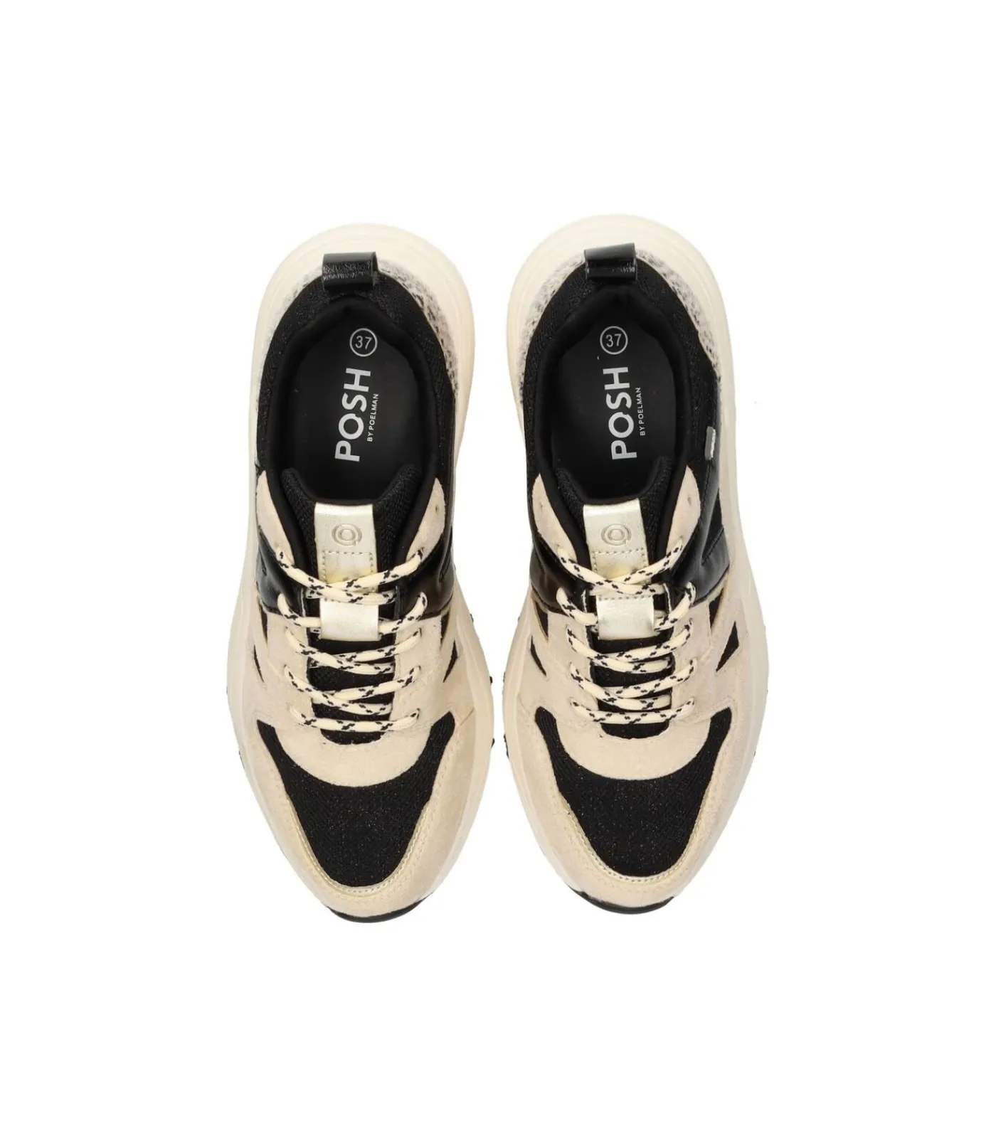 POSH by Poelman Dames CAROCEL Sneakers beige/black/blackMulticolor/multicolor Sale