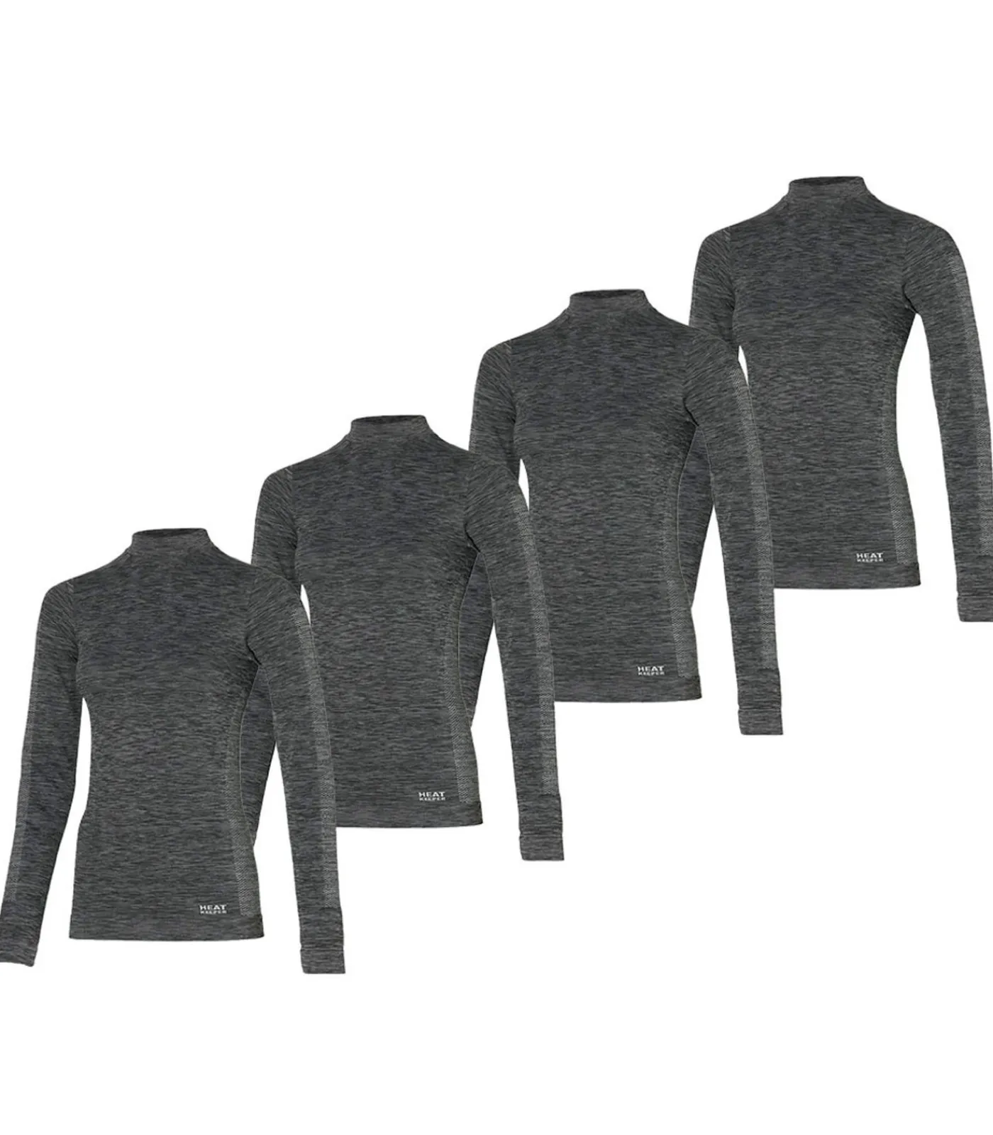 Heatkeeper Premium Thermoshirt Dames 4-pack Zwart Melange black Clearance