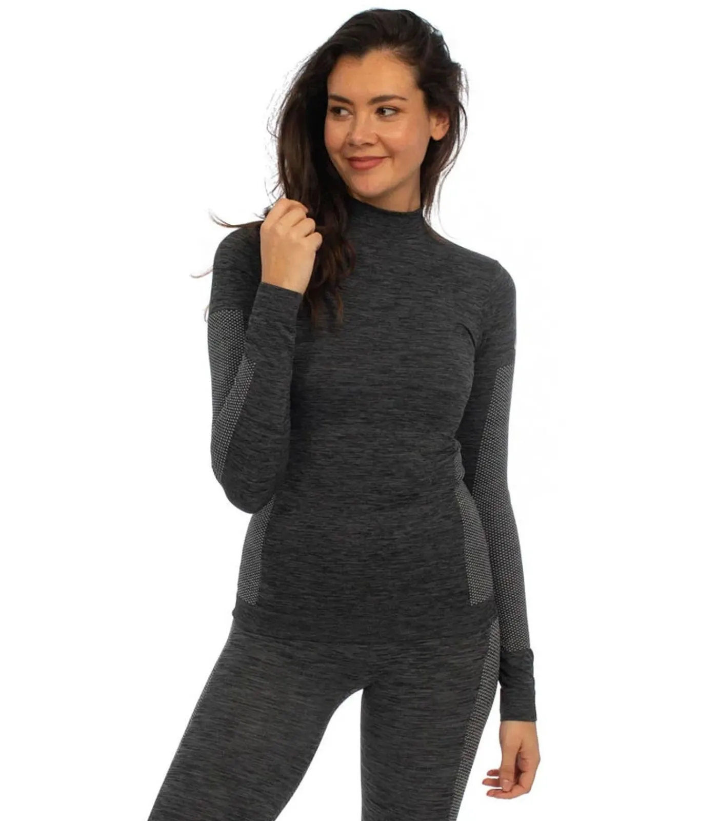 Heatkeeper Premium Thermoshirt Dames 4-pack Zwart Melange black Clearance