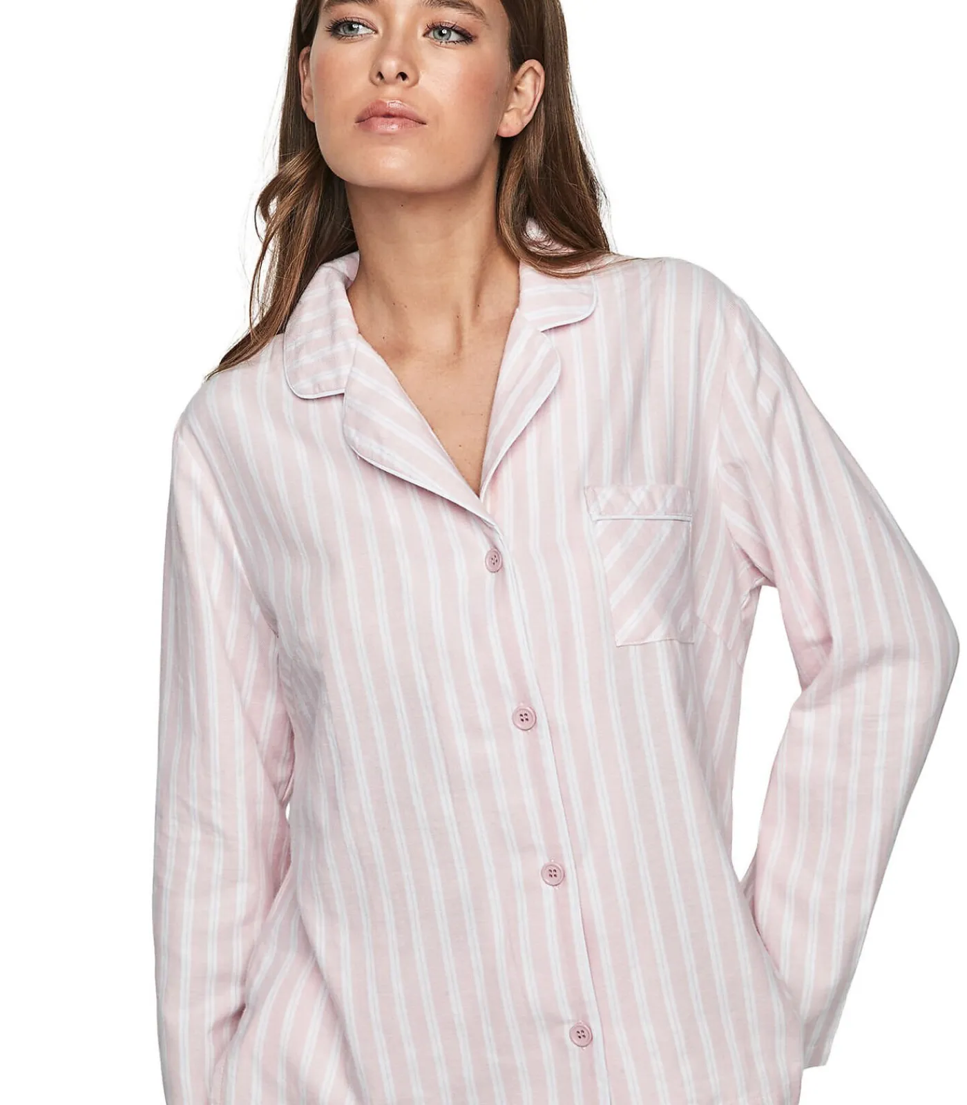 SELMARK Pyjama broek shirt lange mouwen P105 OXFORD pink Online