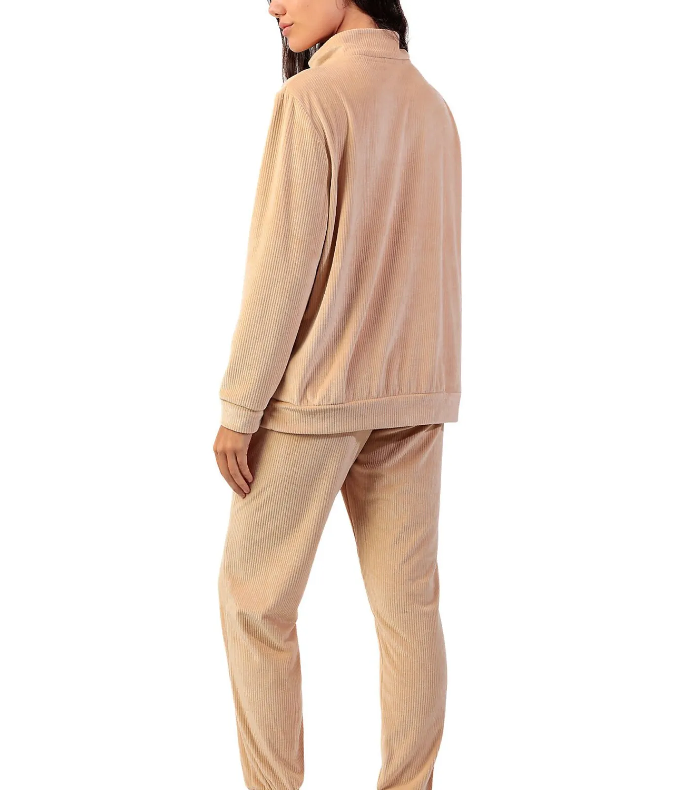 ADMAS Pyjama broek sweatshirt lange mouwen ADM Home beige Best