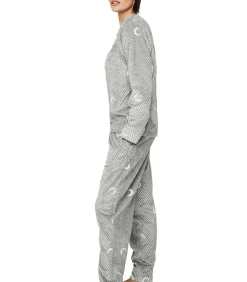 SELMARK Pyjama broek top lange mouwen P112 ETOILE DE SOIR gray Clearance