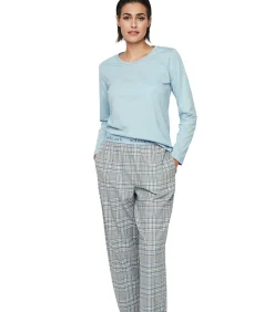 SELMARK Pyjama broek top lange mouwen P114 HERITAGE gray Online