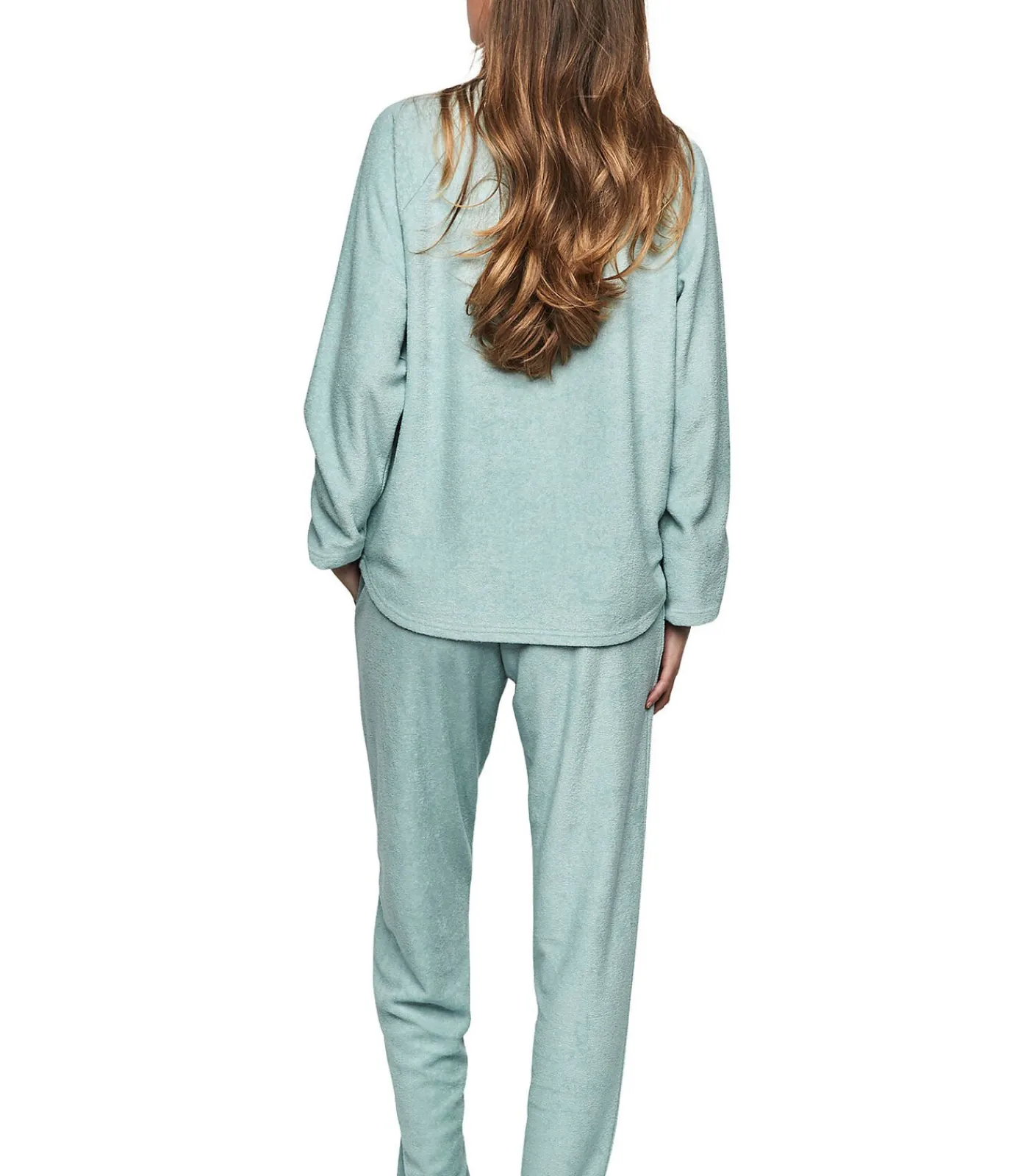 SELMARK Pyjama broek top lange mouwen P103 CUDDLY green Online